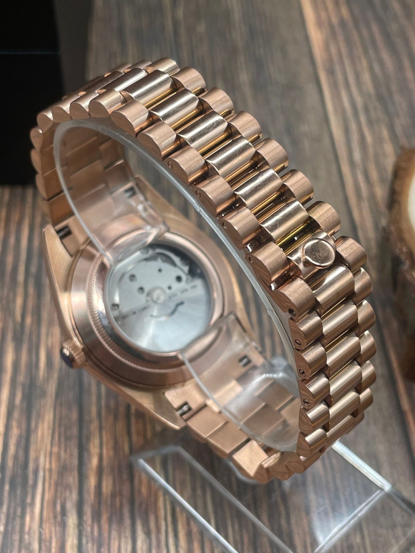 Day Date Olive Green & Rose Gold