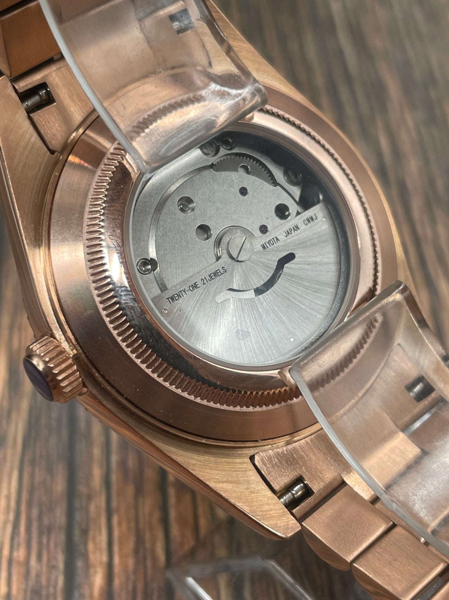 Day Date Olive Green & Rose Gold