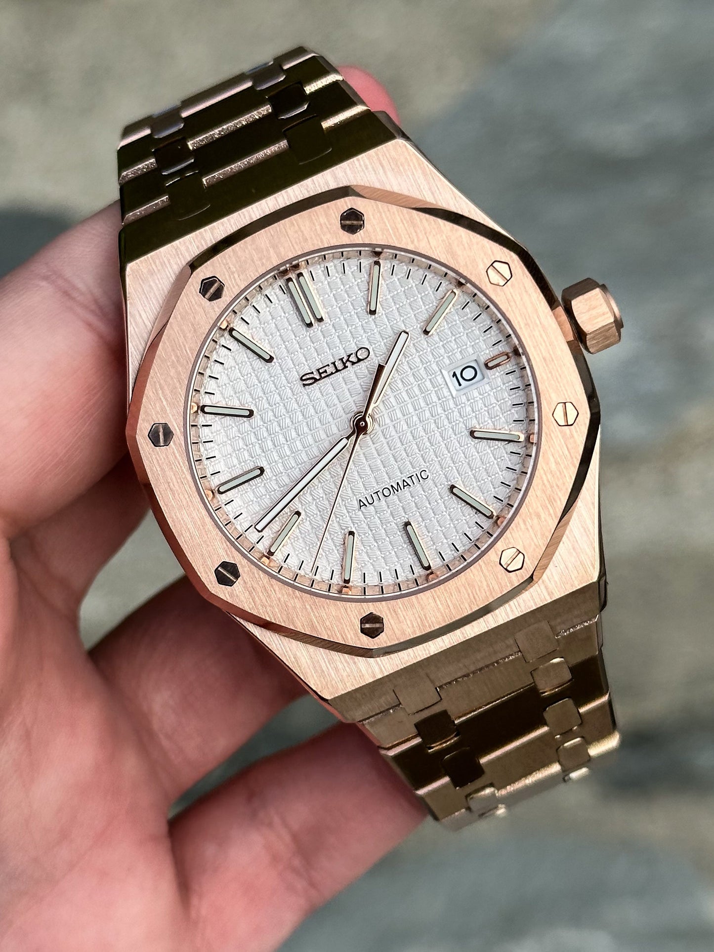 Royal Oak Rose Gold White