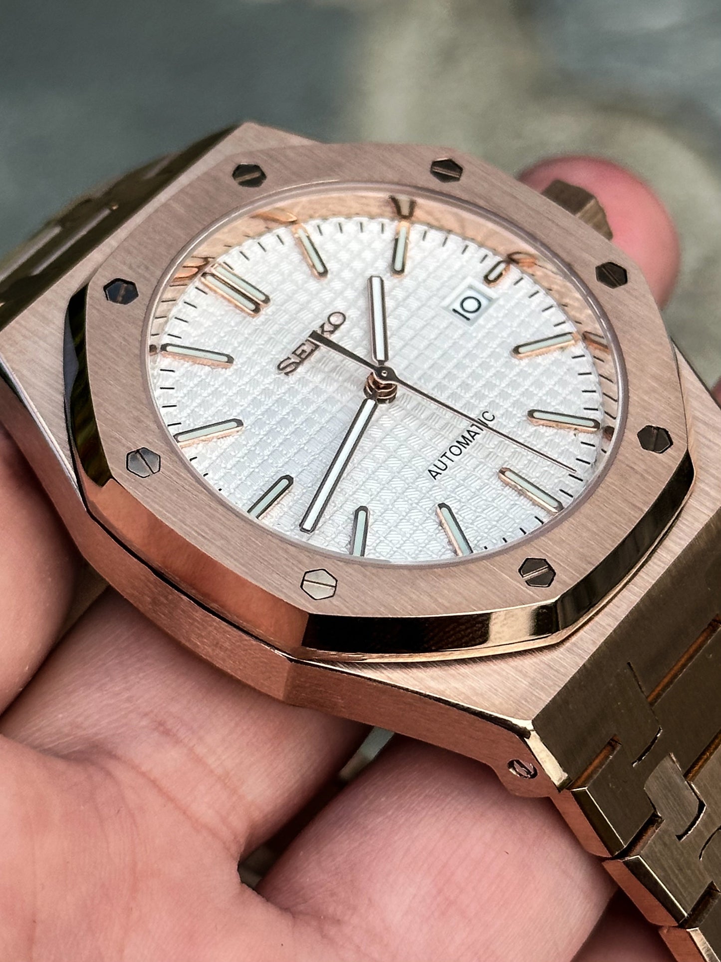 Royal Oak Rose Gold White